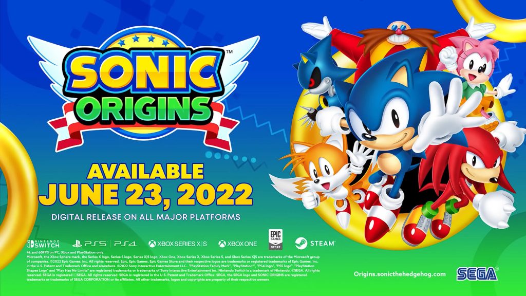Sonic Origins releases June 23rd 2022